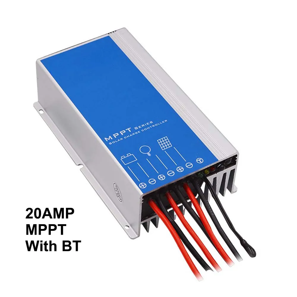 20Amp MPPT Tracking Solar Panel Charging Charge Controller with Bluetooth