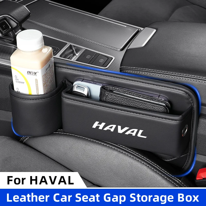 Car Seat Gap Organizer for Haval Jolion H1 H2 H6 H9 H7 F7X F7 H2S M6 Car Console Crevice Filler Side Storage Box with Cup Holder