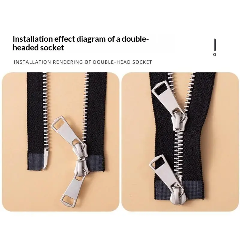 20-Piece Set Premium Metal Zipper Heads Gold Silver Bronze Black - Durable Smooth for DIY Clothing Luggage Repair 2030 image 3