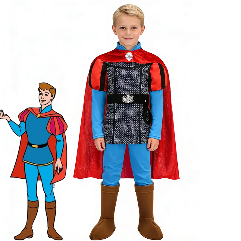 Disfraz de Príncipe Phillip para Niños, Disfraz de Aurora de la Bella Durmiente, Cuentos de Hadas Reales, Halloween