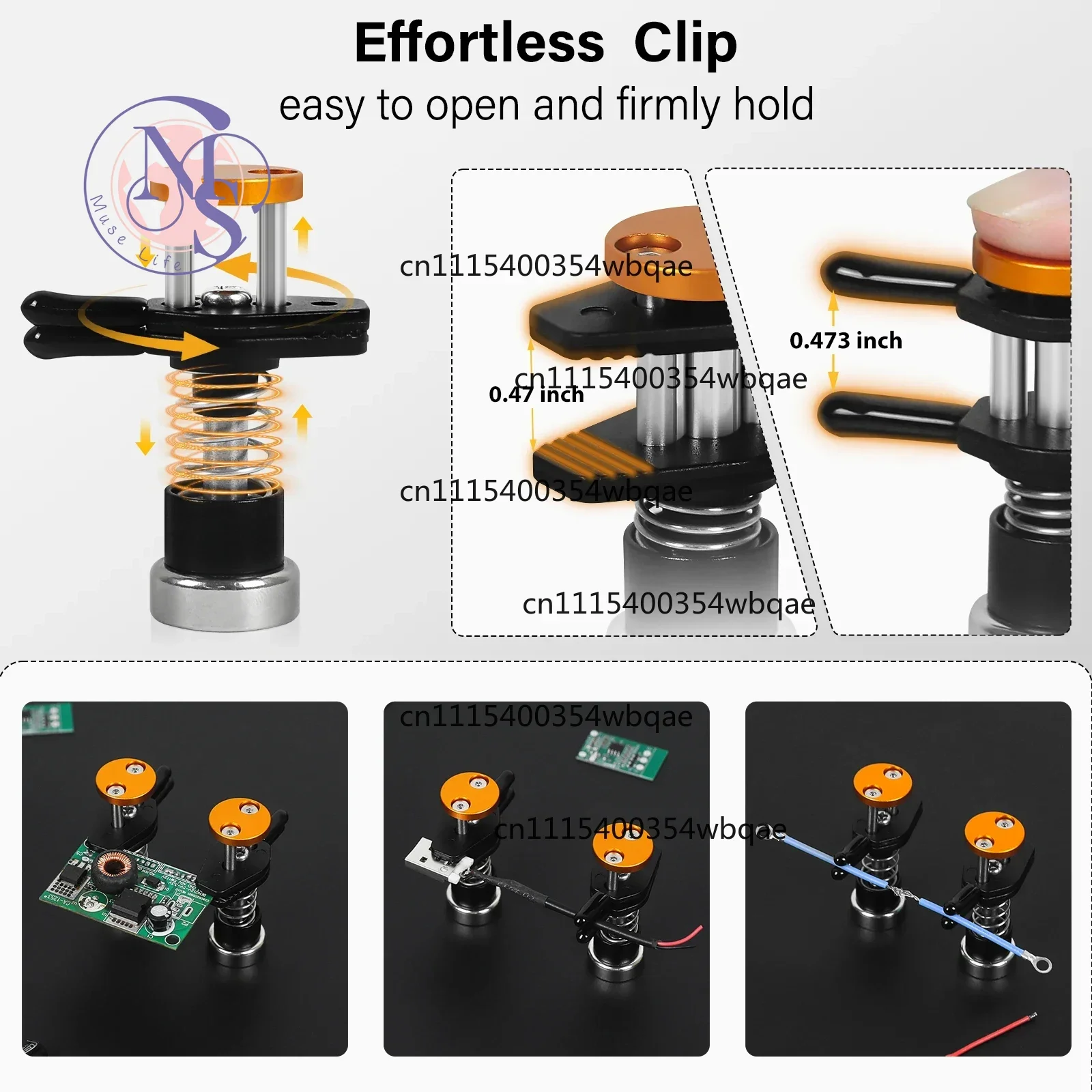 Helping Hands Soldering Station PCB Holder Third Hand Solder Tool With 2 Adjustable Clips 7X Magnifier For Electronics Repairr