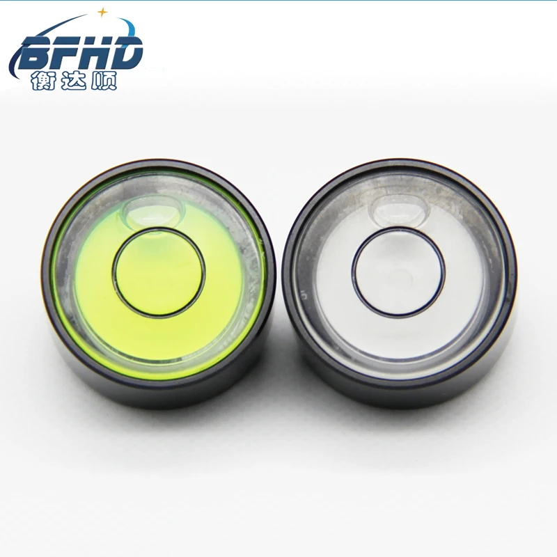 Mid pole metal circular level mini level with high-precision screw portable horizontal bubble beads