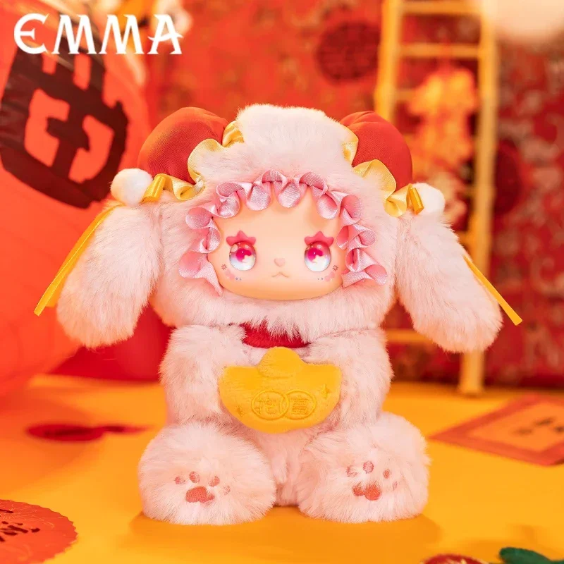 جميل إيما سر الغابات عناق الأرنب لطيف أنيمي عمل الشكل حلية التماثيل ديكور المنزل سطح المكتب دمى نموذج للفتيات هدية