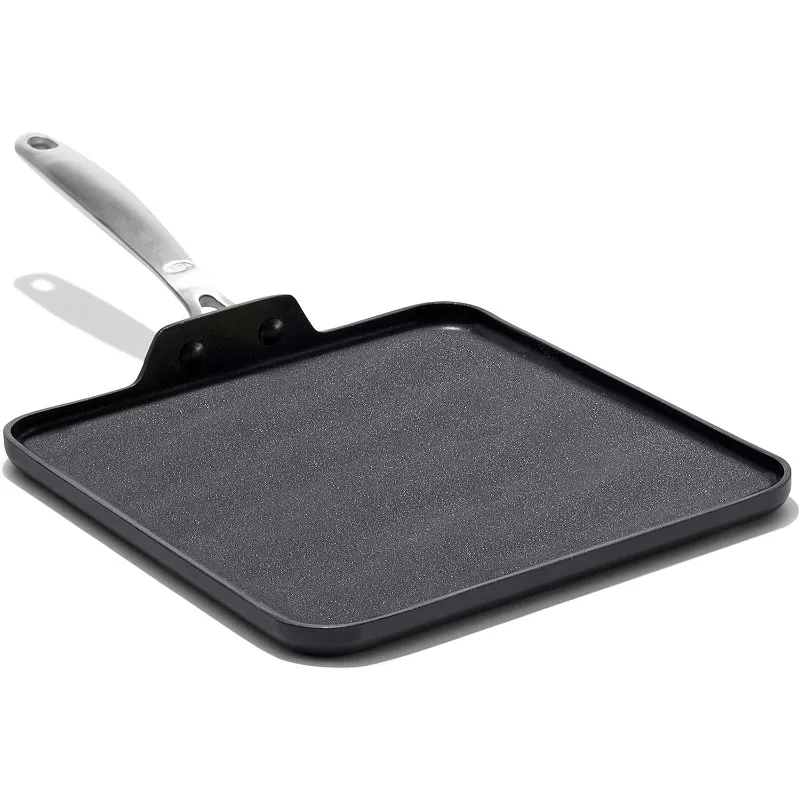 

Enhanced 11" Griddle Pan, PFAS-Free Ceramic Nonstick, Durable Hard Anodized Cookware, Scratch Resistant