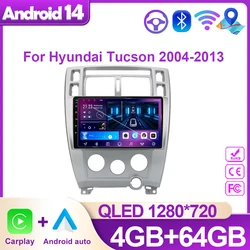 Android 14 For Hyundai Tucson 2004 2005 2006 2007 -2013 Car Radio Multimedia Video Player Stereo GPS Navigation Wireless Carplay