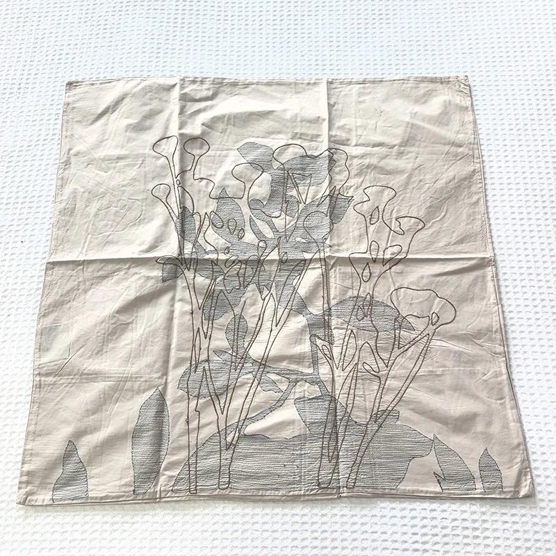 Modern Sle Embroidered Pillowcase Envelope Opening Sofa Bedroom Cuion Cover Home Decorative Square Tow Pillow Case
