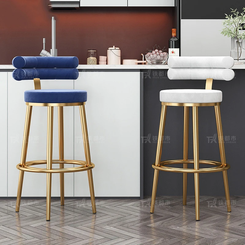 Modern Bedroom Bar Stools Living Room Barber Kitchen Nordic Reception Luxury Dining Chair Bedroom Bancos De Bar Trendy Furniture