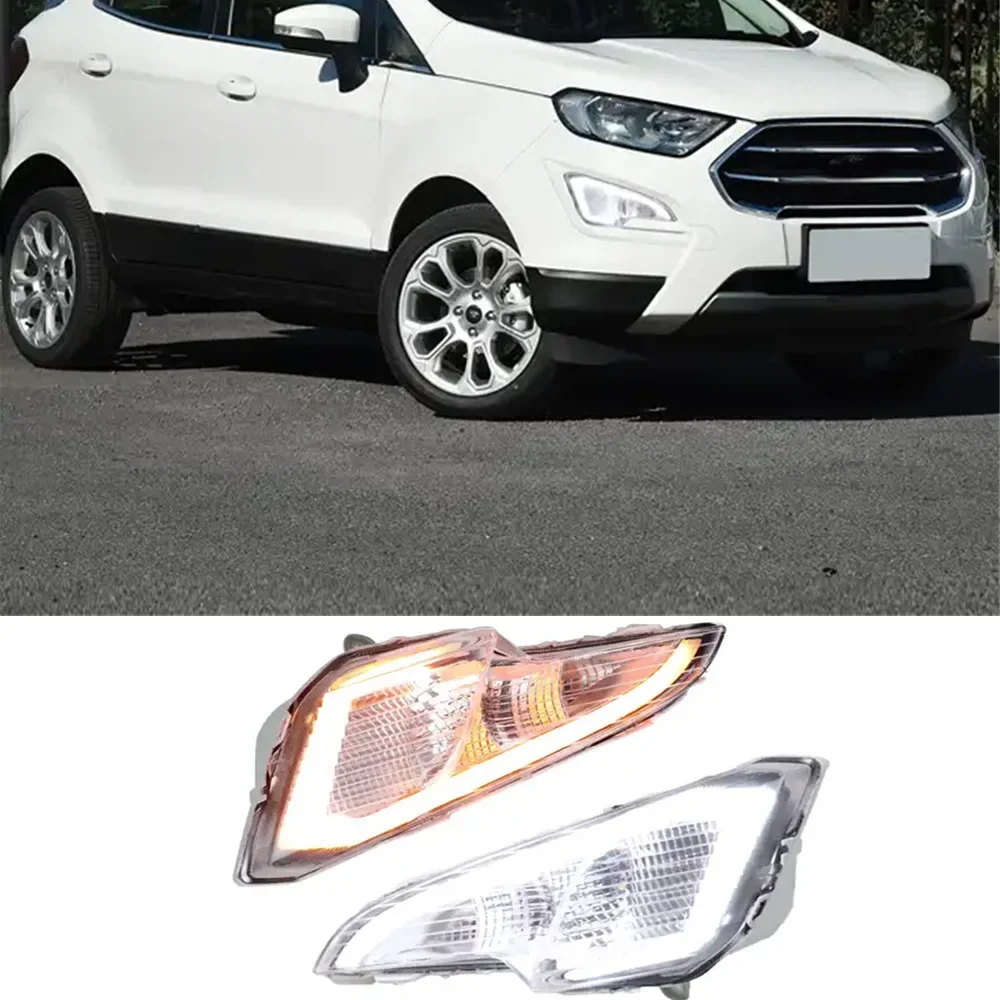 

Auto Accessories Front Fog Lamp Led Drl For Ford Ecosport 2018 2019 Daytime Running Light Daylight