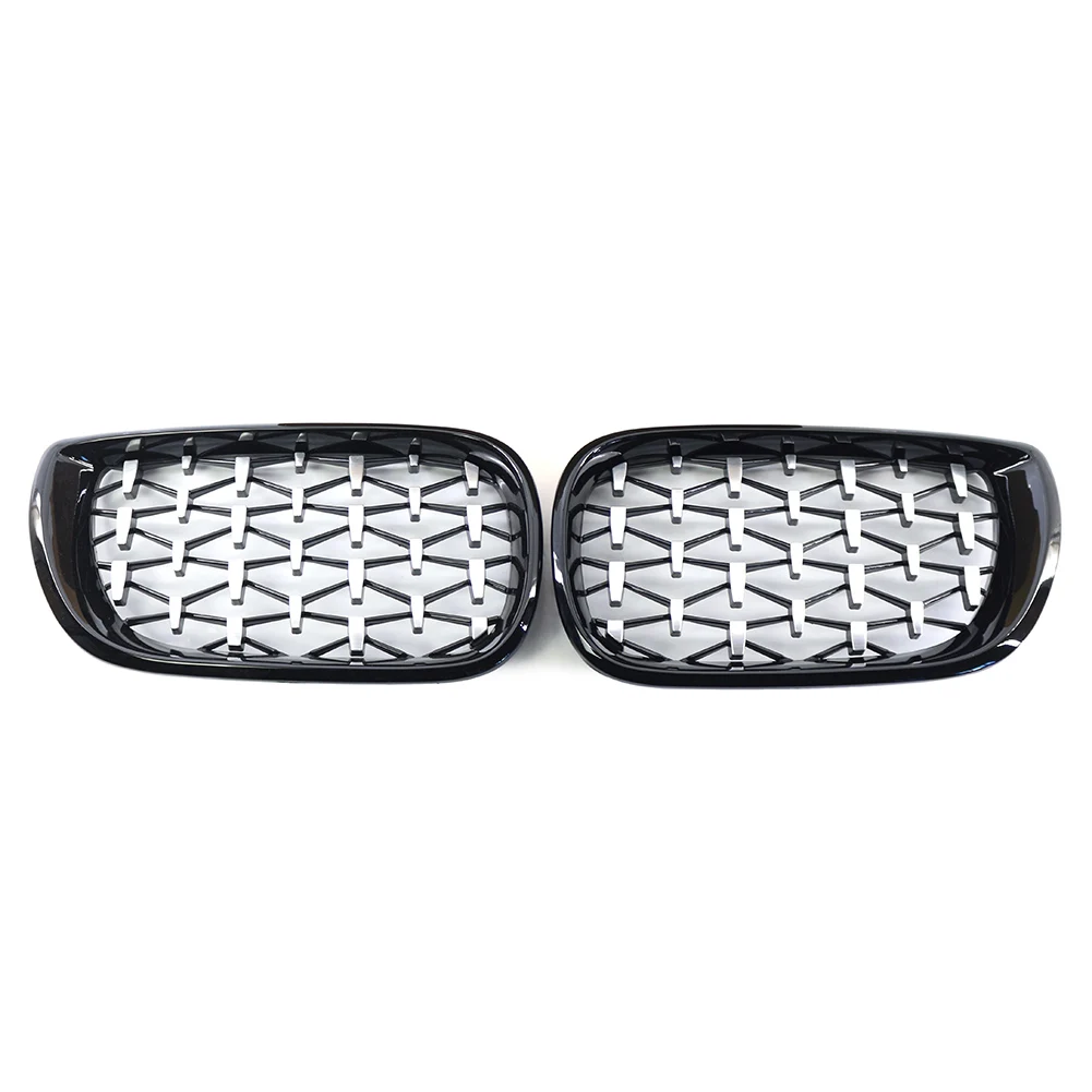 Car Front Bumper Grill Diamond Meteor Style Kidney Radiator Grille For BMW E46 3Series 4 Door 2002 2003 2004 2005