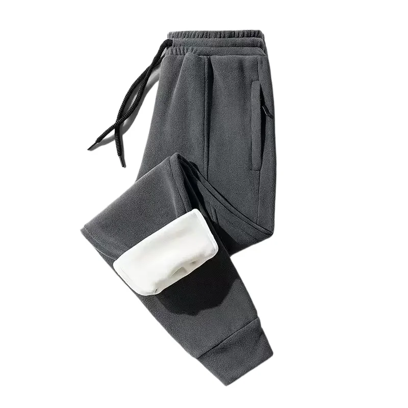 

Autumn and Winter Fashionable Solid Color Thick Velvet Warm Pants for Men's Casual Loose Sports Large Size High Quality Pants
