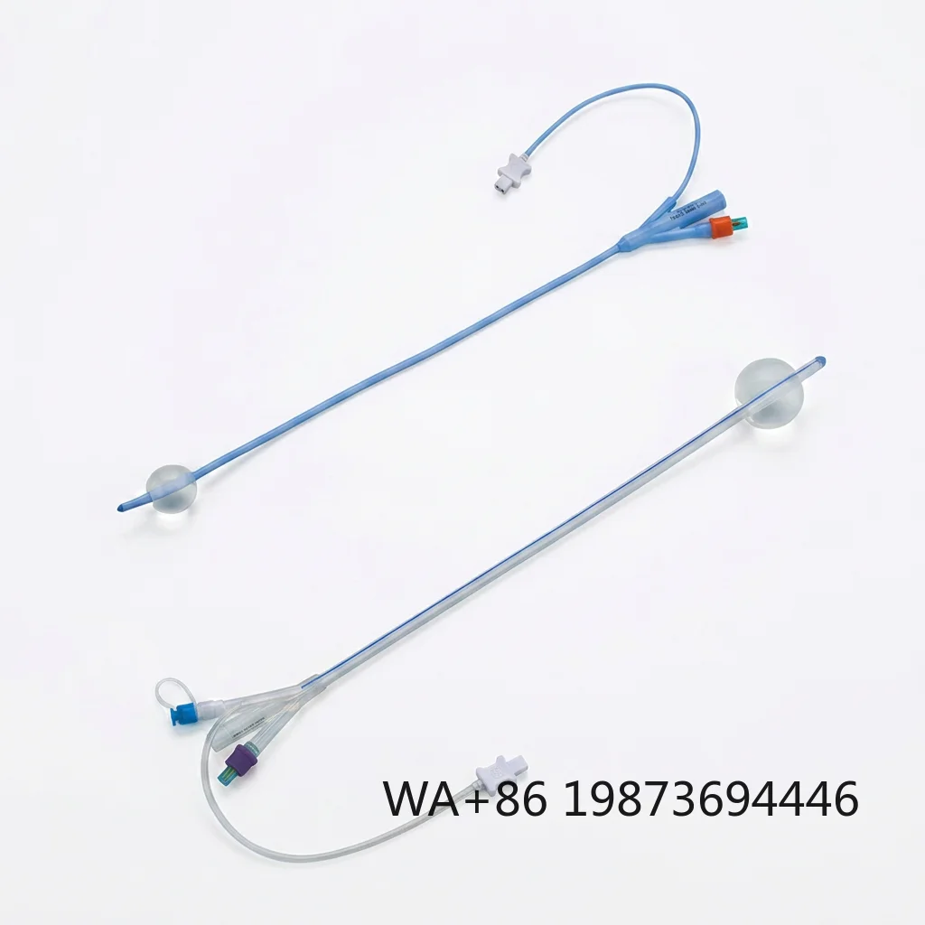 

Silicone Urinary Foley Catheter with Temperature Sensor, Round-Tipped Urethral Use
