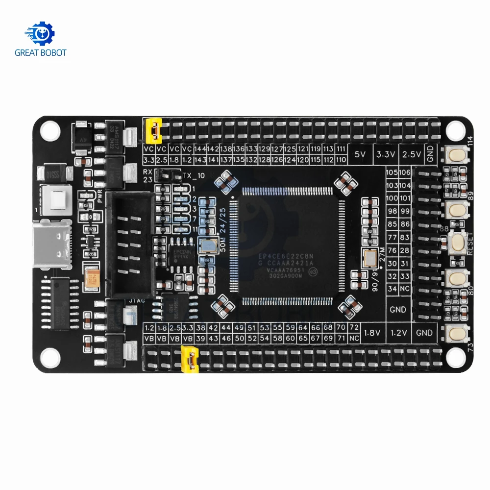 لوحة تطوير EP4CE6E22C8N FPGA: وحدة النظام الأساسية Altera Cyclone IV (2.5V) المتوافقة مع Arduino #4