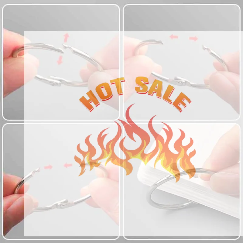 50 pièces 20/30/40MM anneau à feuilles mobiles anneau de fer boucle anneau de reliure anneau de bobine anneau de fer anneau de livre anneau de reliure à feuilles mobiles