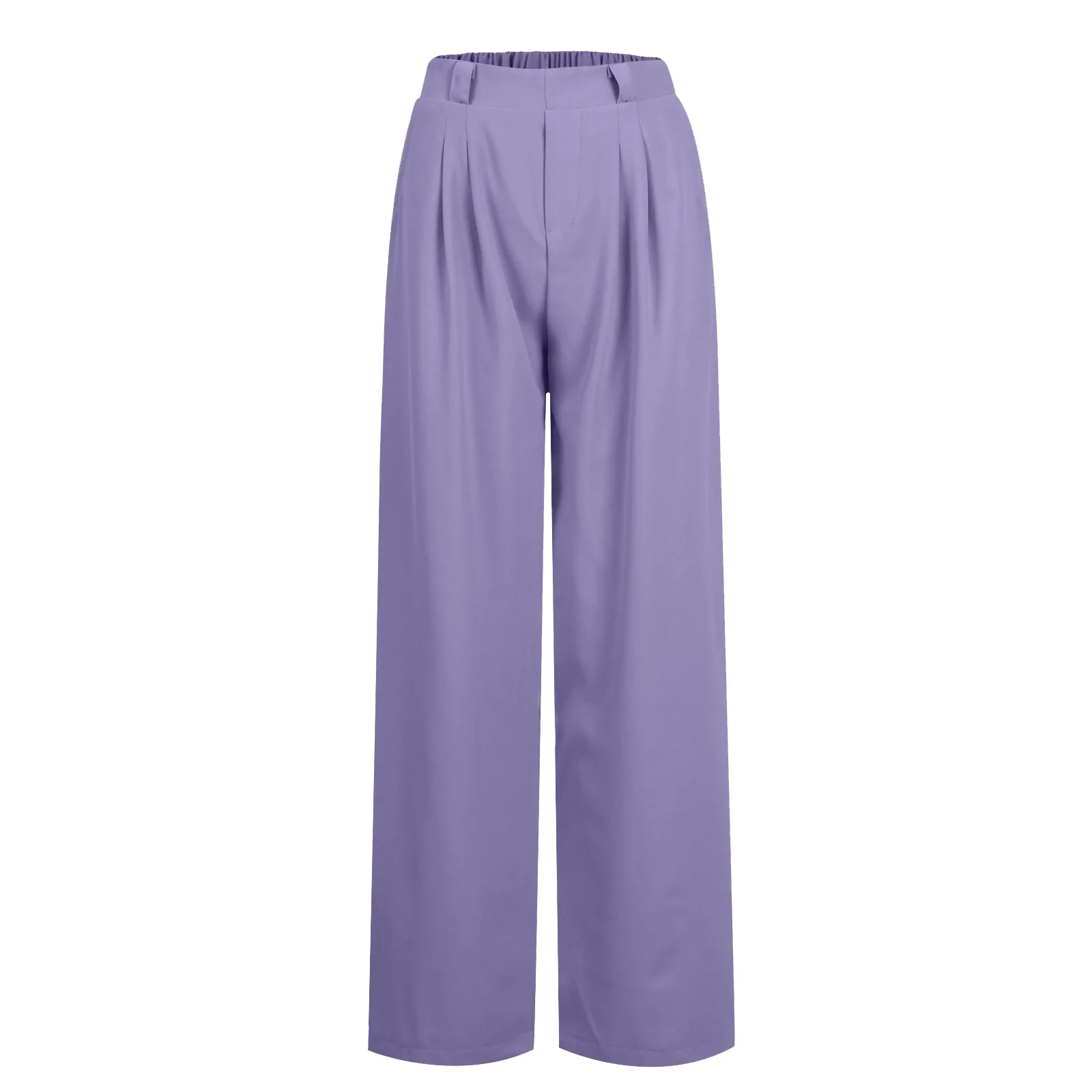 Pantaloni da donna pantaloni a gamba larga a vita alta solidi pantaloni larghi casuali pantaloni eleganti da donna da ufficio dritti moda coreana 2024 nuovi