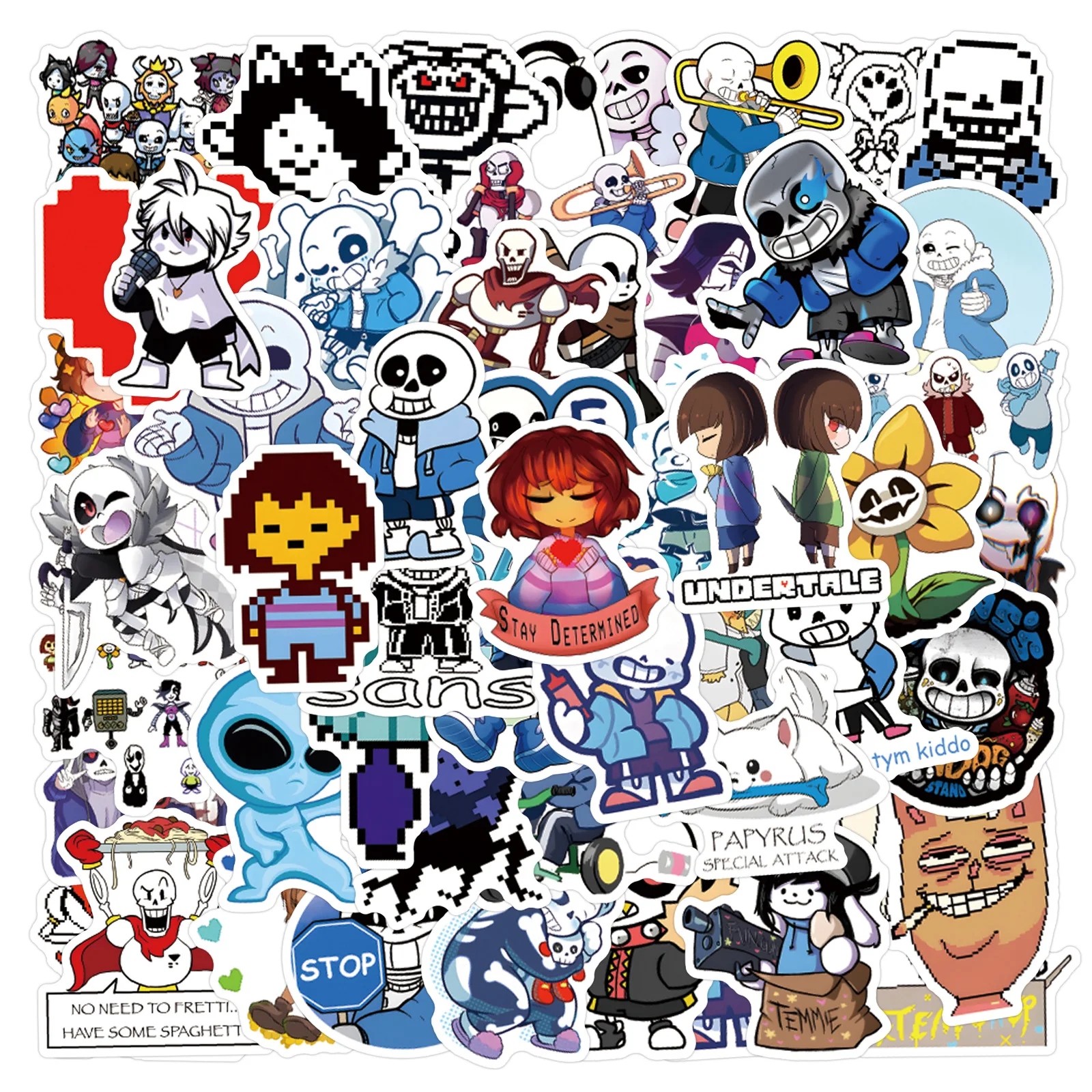 110 Stück Undertale Graffiti Aufkleber Aufkleber DIY Gepäck Laptop Telefon Gitarre Scrapbook Telefon Aufkleber