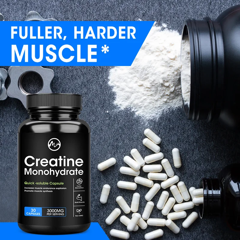 Creatine Monohydrate Protein Supplements - Pre/post Workout, Fitness, Strength, Muscle Building Provide Energy Supplements