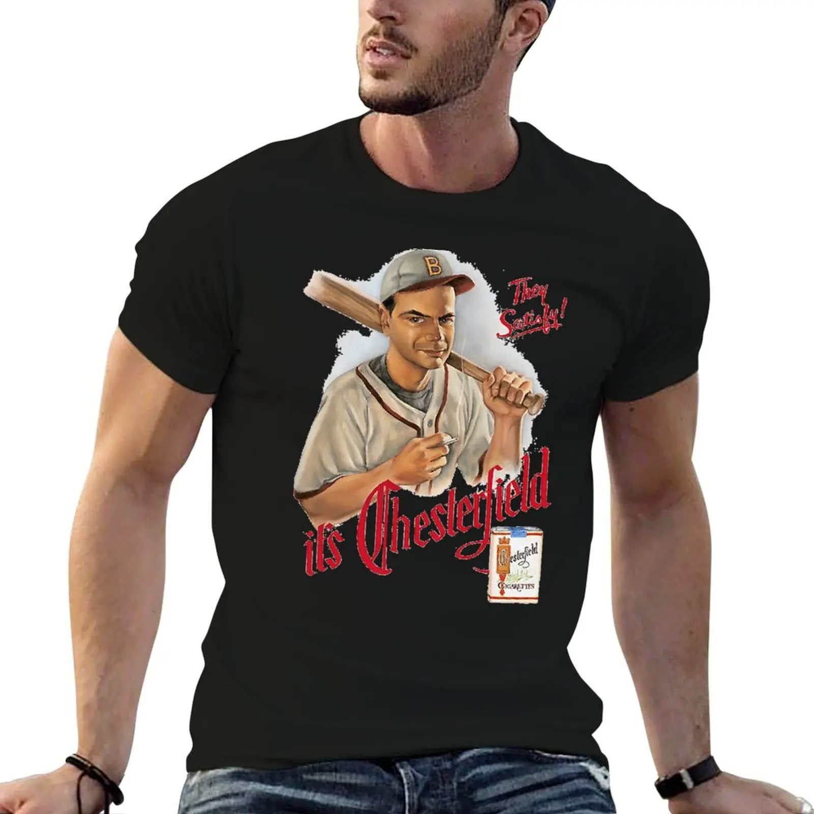 1940's Retro Vintage Chesterfield Cigarettes T-Shirt anime tshirt cute tops summer clothes t shirt men