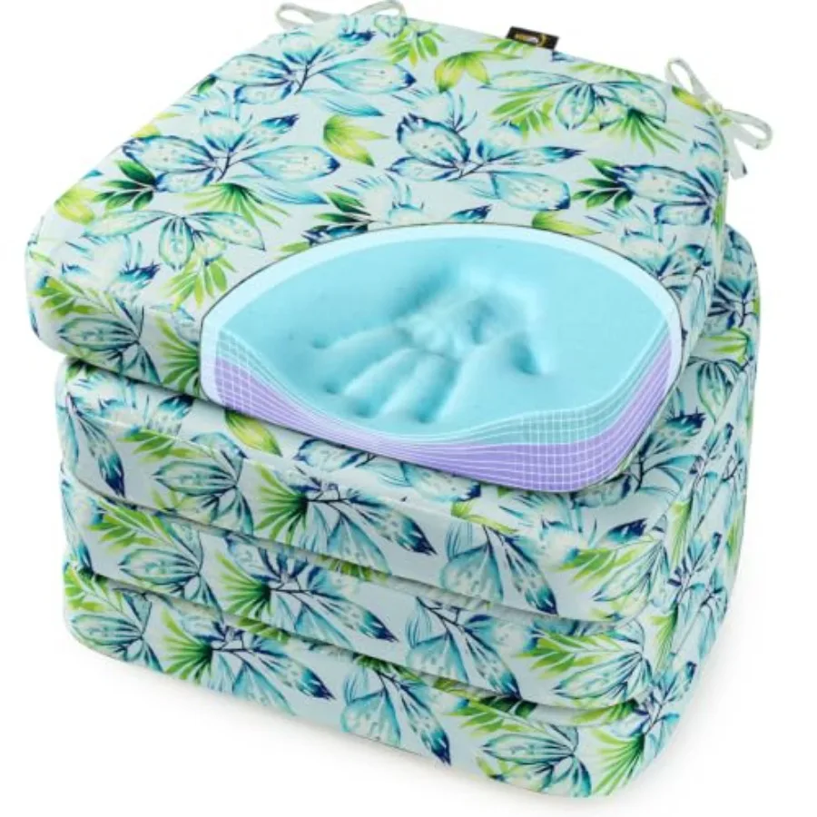 Coolg Gel Memory Foam Chair Cushions, 2.6