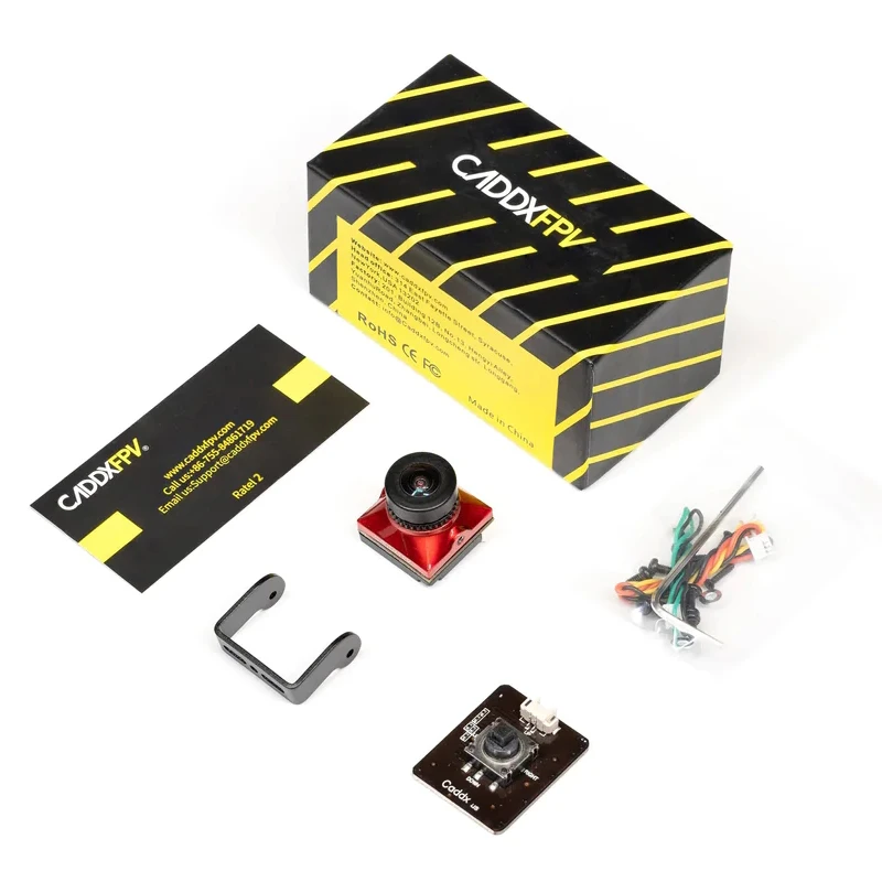 SEQURE Caddx Ratel 2 Analog Camera 1/18'' inch Cmos FOV 165 Degrees FPV Camera for Angle Racing Drone