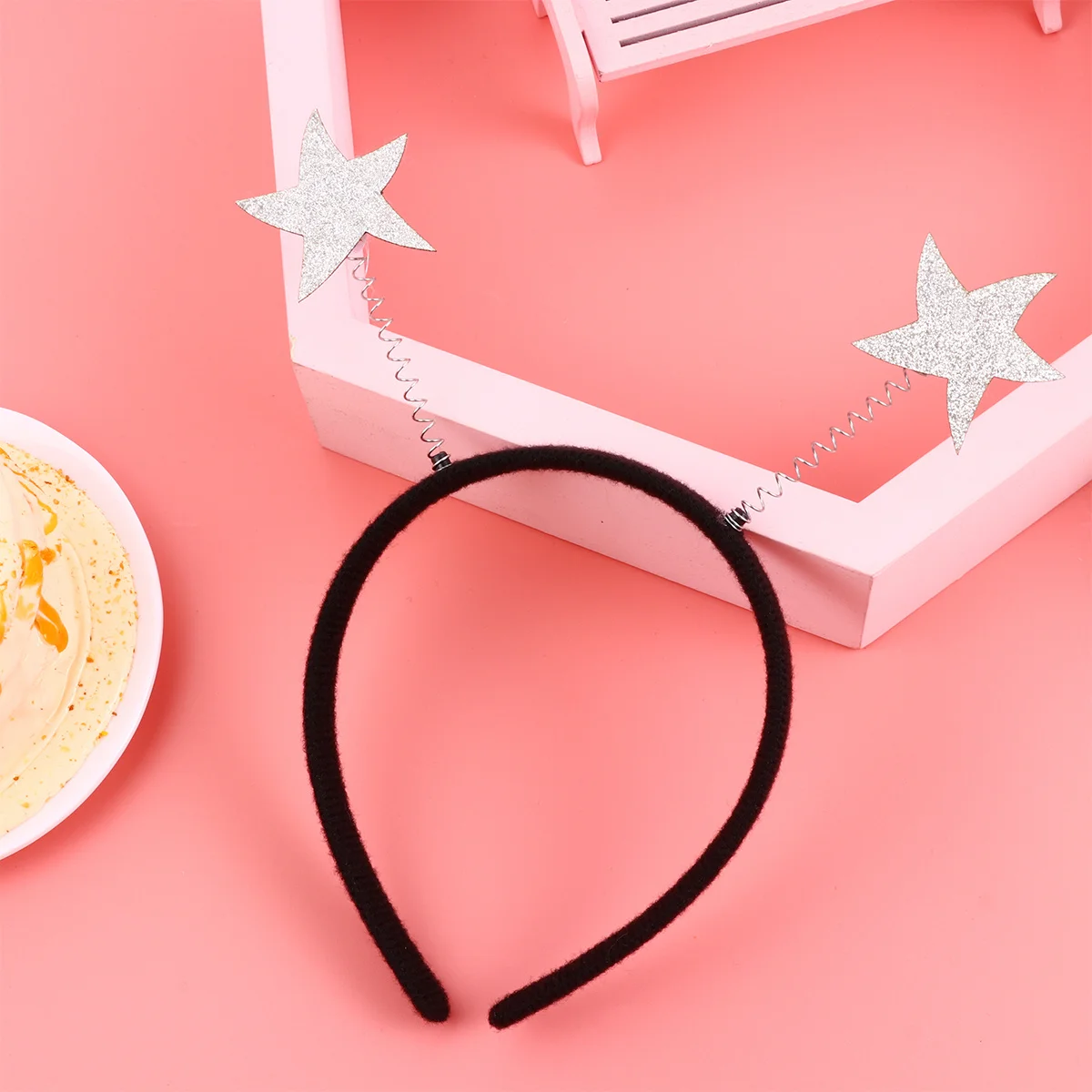 

3Pcs Star Hair Bands Comfortable Glitter Headdress Birthday Party Hair Hoops Lightweight Photo Props Headdress