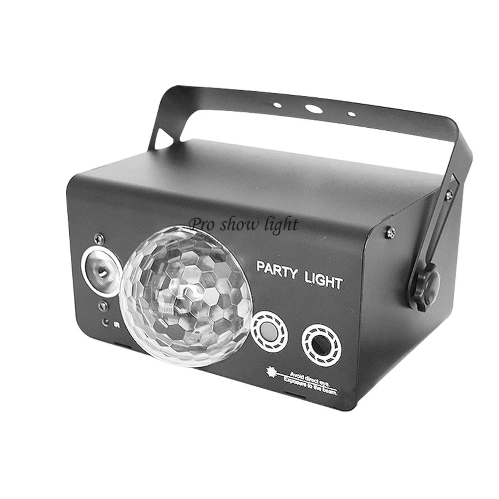 Party Light Sound Activated Magic Ball Light Remote Control Dj Disco Light LED Stage Strobe Lights 3IN1 Laser Light For Bar Club