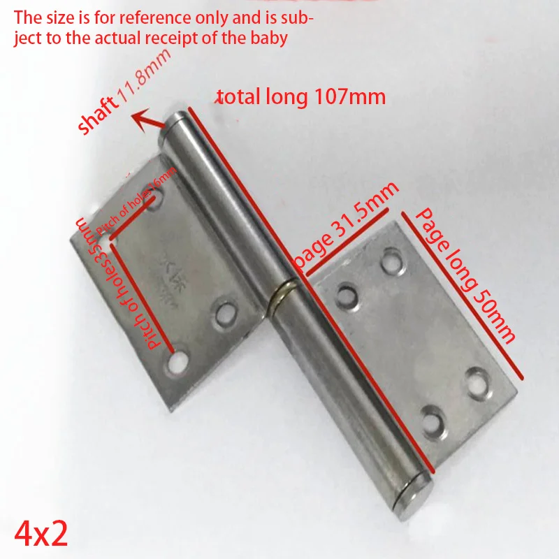 Toilet door hinges aluminum alloy door bathroom door hinges folding complete stainless steel hinge accessories loose-leaf