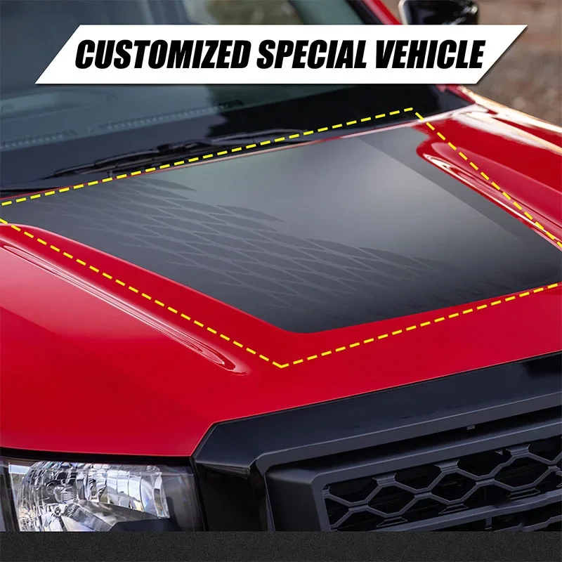 

For Nissan Frontier 2022-2024 PVC Black Car Hood Decal Bonnet Sticker Car Accessories