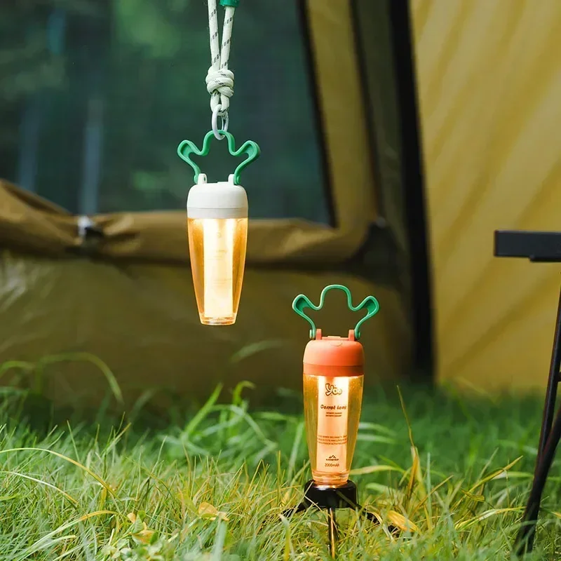 ShineTrip Carrot Shaped Portable Outdoor Light Rechargeable 4 Modes LED Camping Lantern Waterproof Tent Lamp for Hiking Fishing