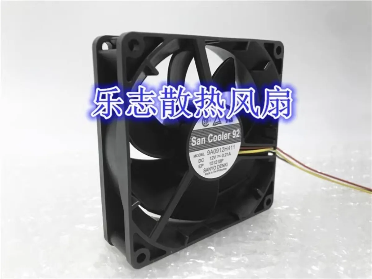 For  Sanyo 9A0912H411 9025 DC12V 0.21A 9CM 3-Wire Inverter Cooling Fan