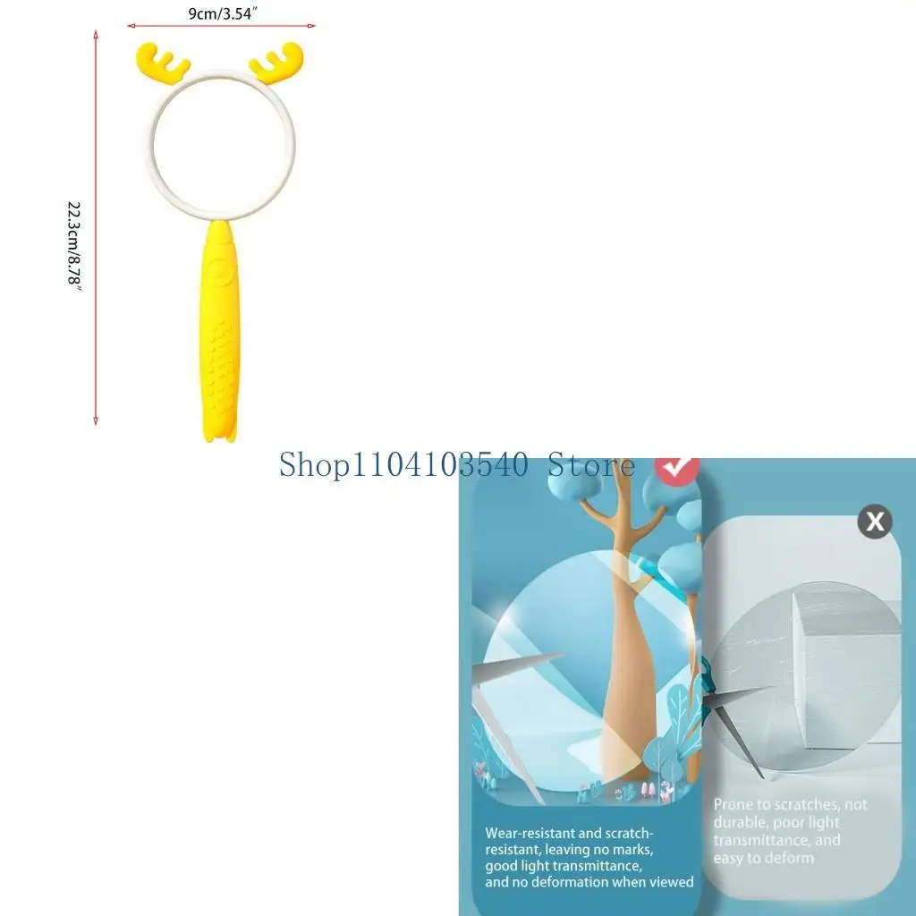 02DC High-Grade Optical Lens Glass Plastic Stand Magnifier Creative Gi