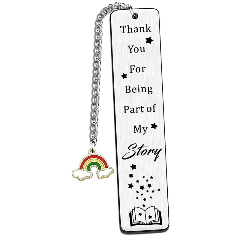 Stainless Steel Metal Leaf Rhinestone Pendant Bookmark Student Teacher Gift Read Home Bookmark Learn Supplies Teachers Day Gift