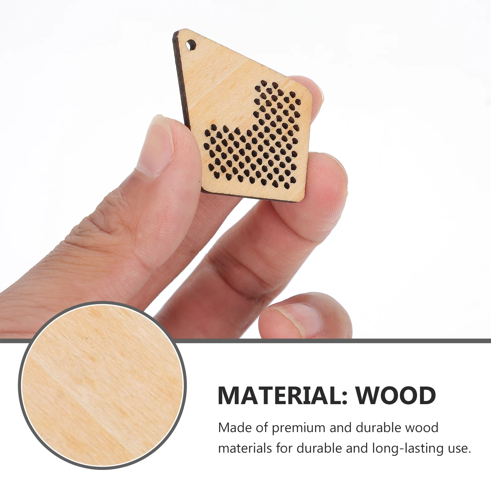 

5Pcs Mini Cross Chips Lightweight Compact Accessories Wooden Cross Pendant Board