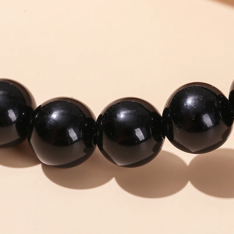 JD Natürliche Schwarze Obsidian Armbänder Fett Relief Fördern Die Durchblutung Anti Angst Gewicht Verlust Armband Frauen Männer Schmuck – Detail 6