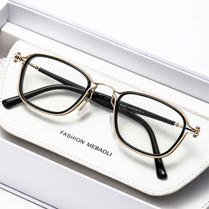 Retro Steam Punk Design Glasses Frames Optical Prescription Men Women Anti Blue Light Acetate Leg Fashion Computer Eyeglasses