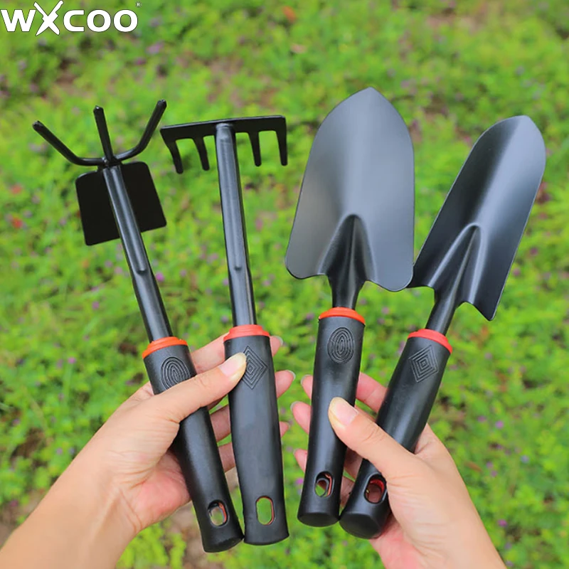 1PCS Stainless Steel Portable Gardening Trowel Shovel Kit Perfect for Planting Flowers Sowing Seeds with Ergonomic Black Handle
