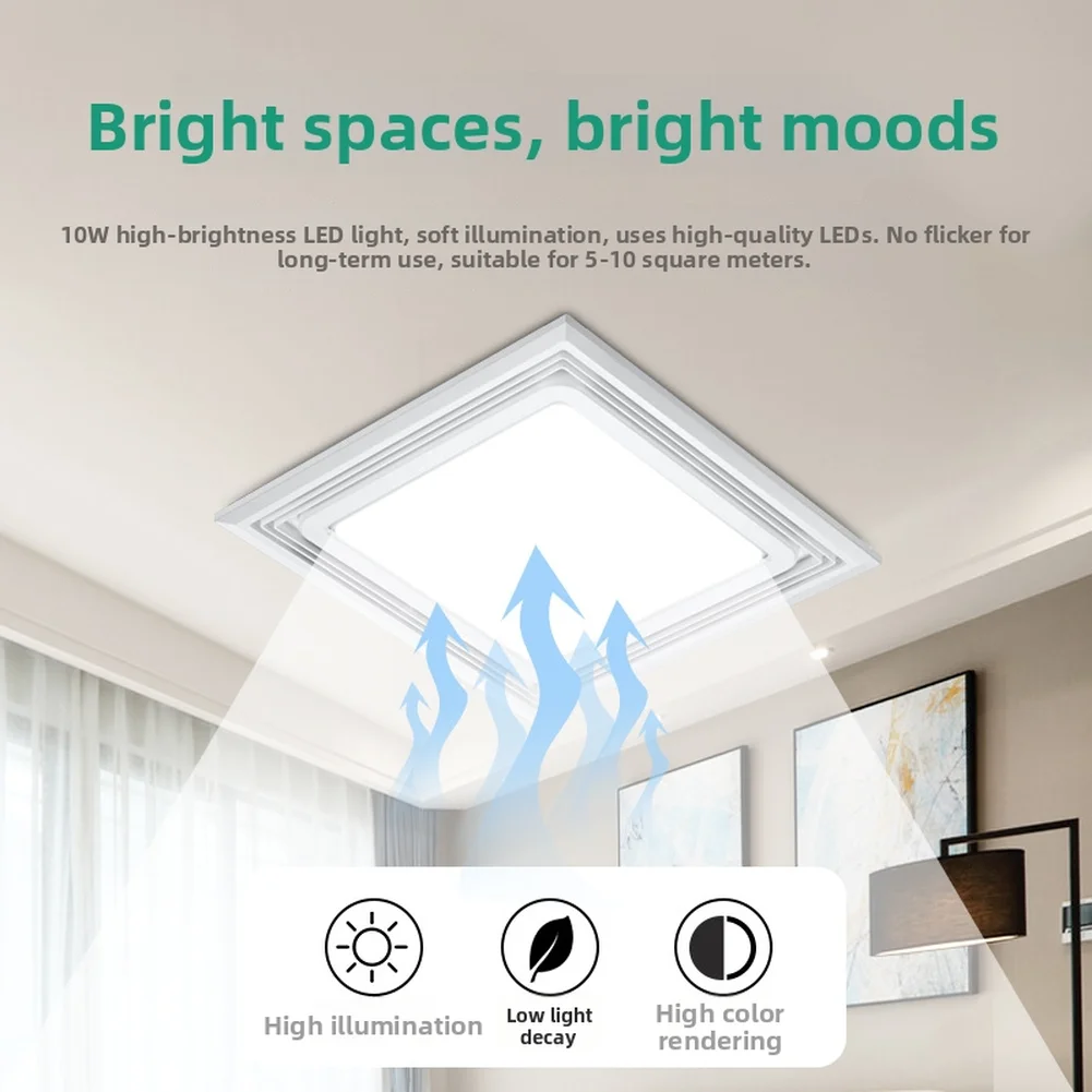 Ceiling Ventilation Fan, Lighting 2-in-1 Exhaust Fan With LED Light, Exhaust Fan  Heating, Cooling Cooling Systems Fan