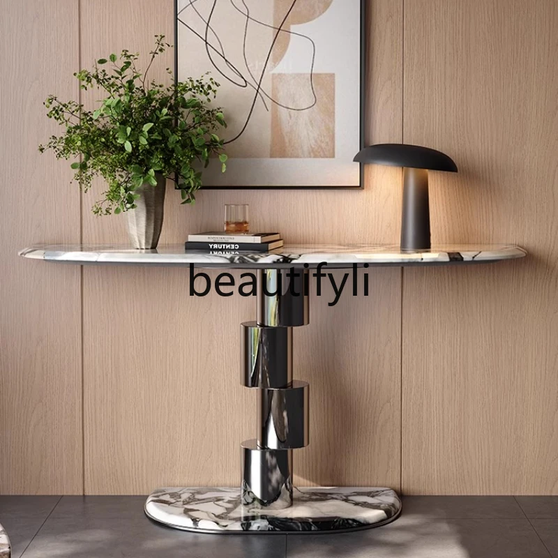

Italian light luxury modern minimalism, elephant white natural luxury stone entrance door