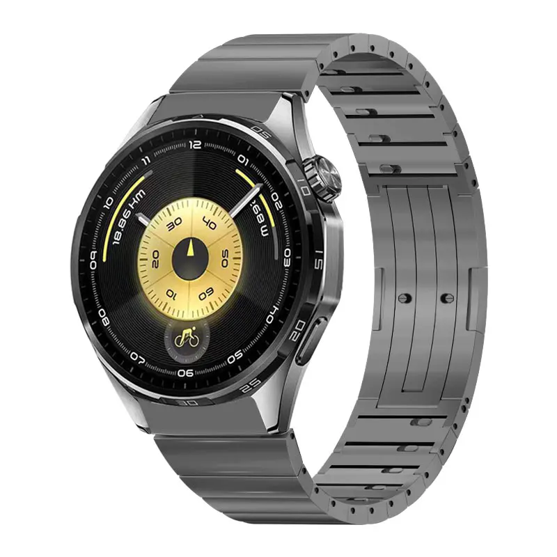 For Huawei GT6 46mm watch strap GT6 special curved one bead side slip detachable stainless steel strap bracelet watchband