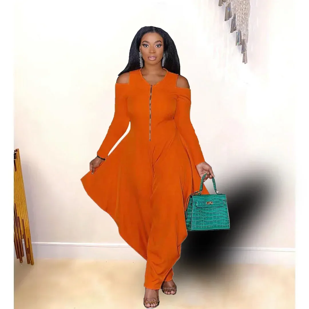 Women Jumpsuits Long Sleeve V Neck Rompers Pencil Pants Office Lady Casual High Waist Sexy Ankle Length Slim Fit Jumpsuits