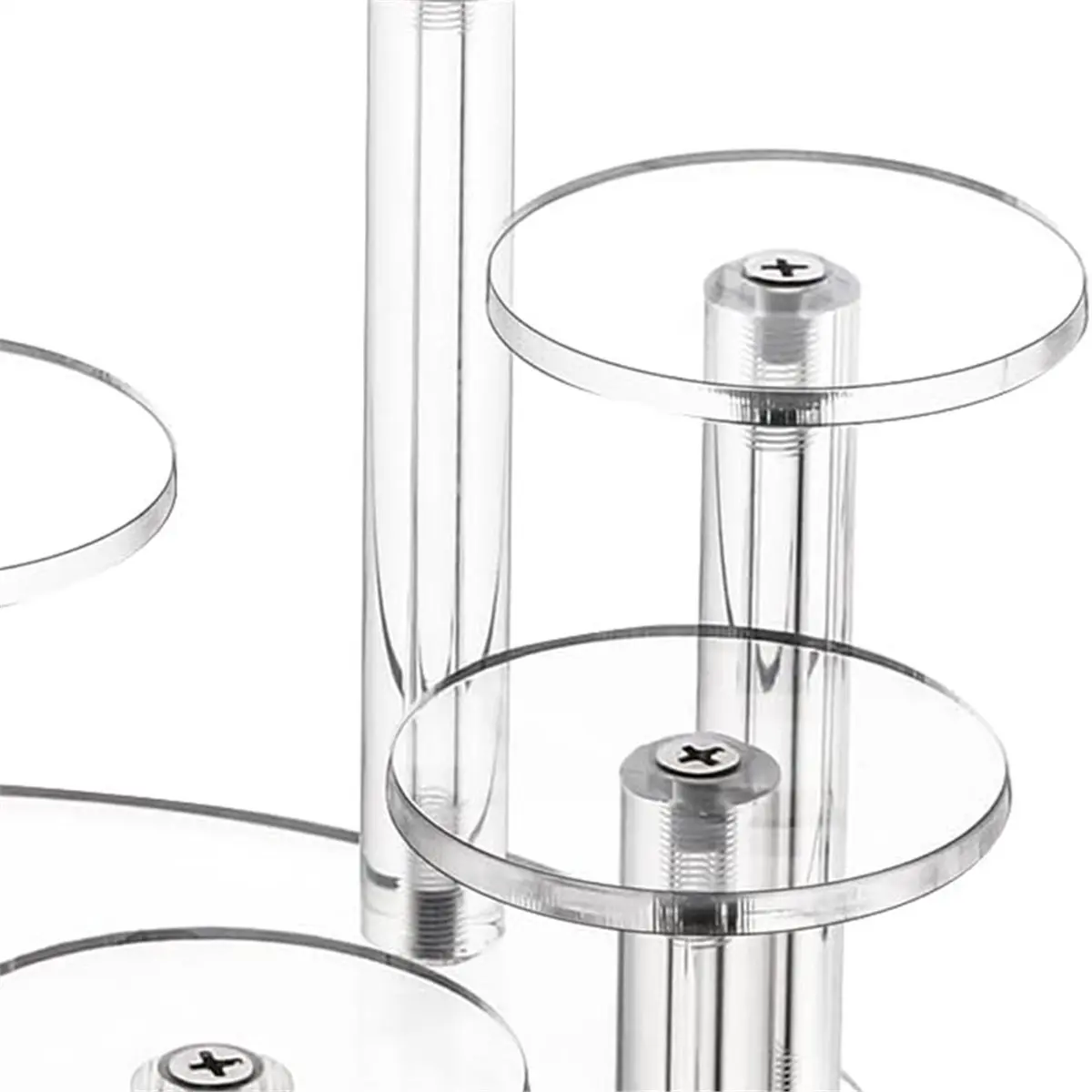 AB09 Acrylic Display Stand, 10 Tier Round, Clear Organizer for Jewelry, Figures, Perfume,Cupcake,Countertop Decoration