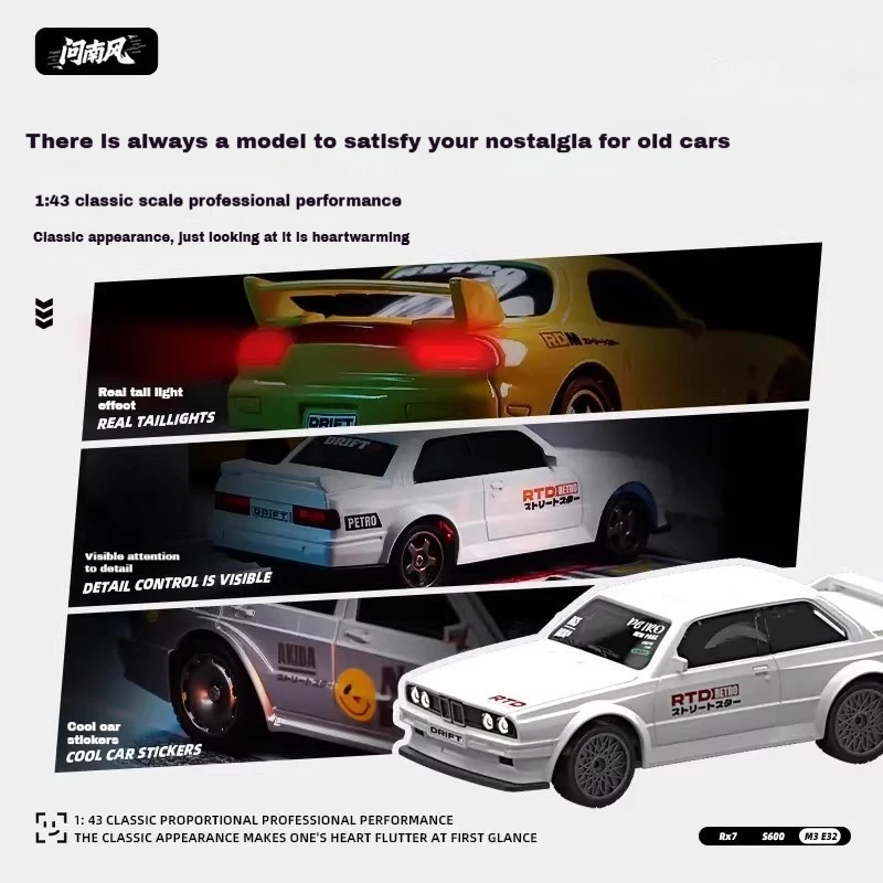 Nowy QNM Mini RC Drift Car M3 Model Samochodu Wyścigowego Dekoracja Stołu Zabawka Zdalnie Sterowana dla Chłopców Prezent Kolekcjonerskie Elementy