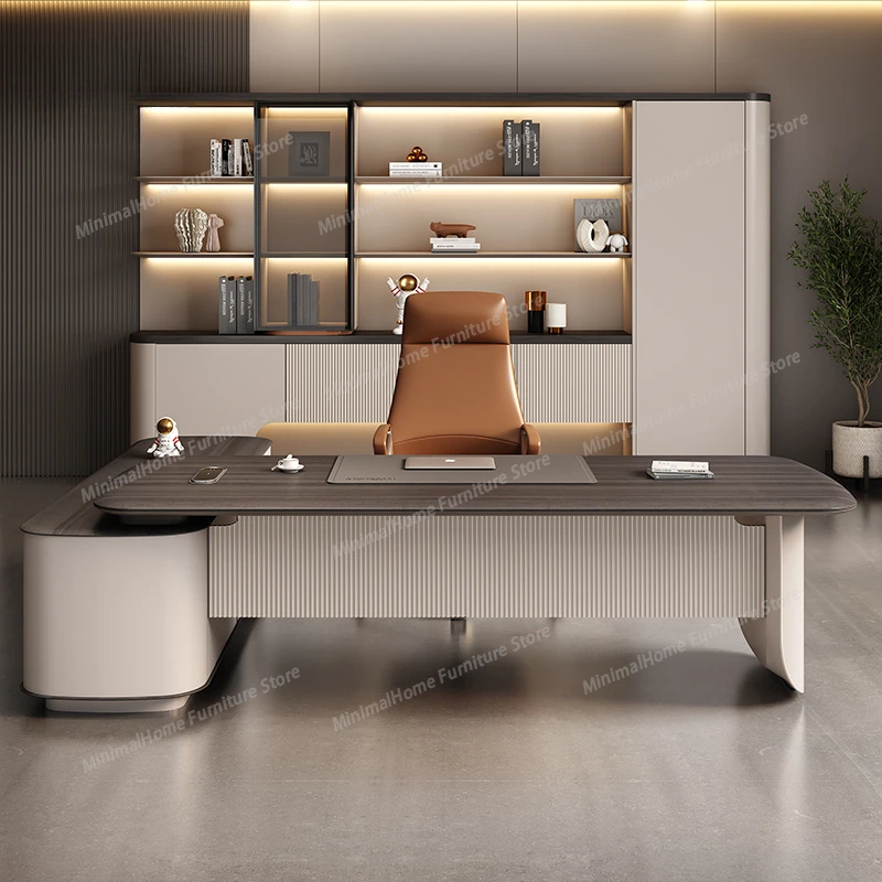 L Shape Organizer Executive Desk Storage Designer Bureaux Office Desks Computer Bedroom Modern Mesa Escriotorio Home Office