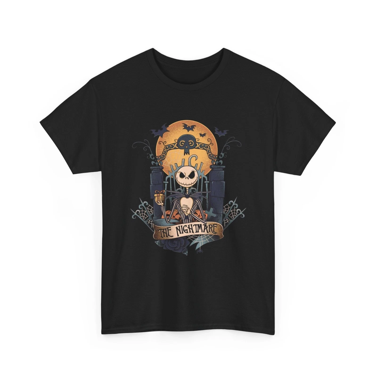 Men's Men  Nightmare Before Christmas  T-Shirt  Unisex  Streetwear Oversized Loose Casual Short Sleeve Holiday Dress Up