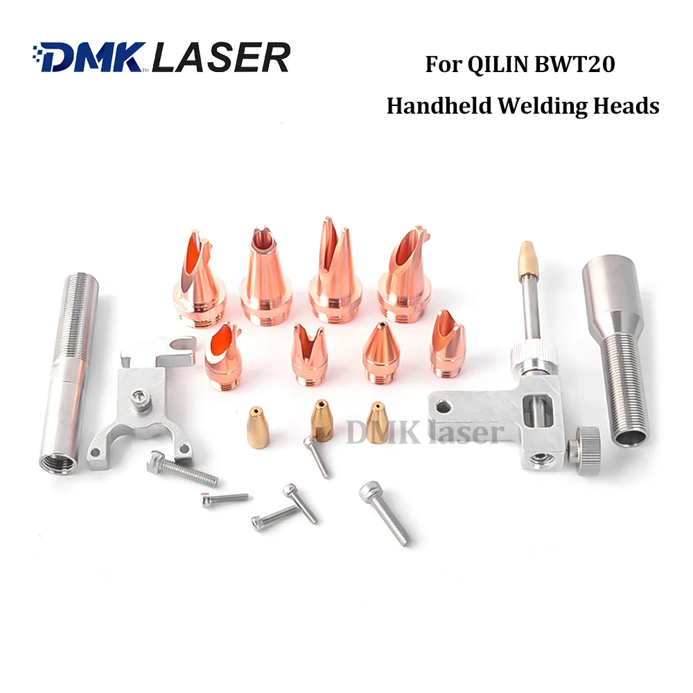 DMK Original nozzle Qilin Hand-held Laser Welding Nozzle M10 M16 With Wire Feed For QILIN HANWEI WEIYE WSX Laser Welding head