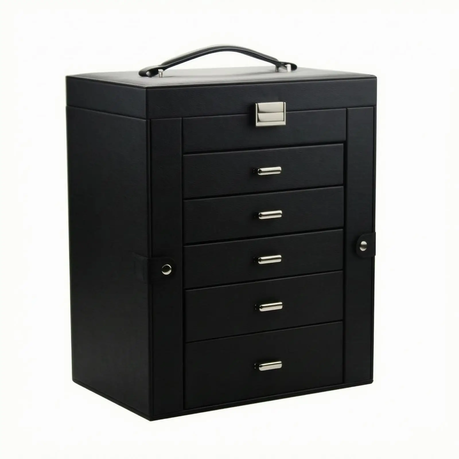 boite-de-rangement-pour-bijoux-avec-tiroirs-pour-femmes-boite-en-bois-portable-organisateur-en-cuir-pu-noir-pour-boucles-d'oreilles-et-montres