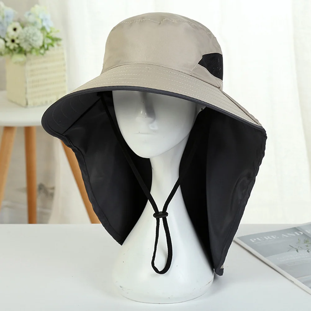 

1Pcs Sun Protection Hat Wide Brim Face Cover Summer Outdoor Sun Block Fisherman Sunshade Protective Cap Summer Sunshade Hat