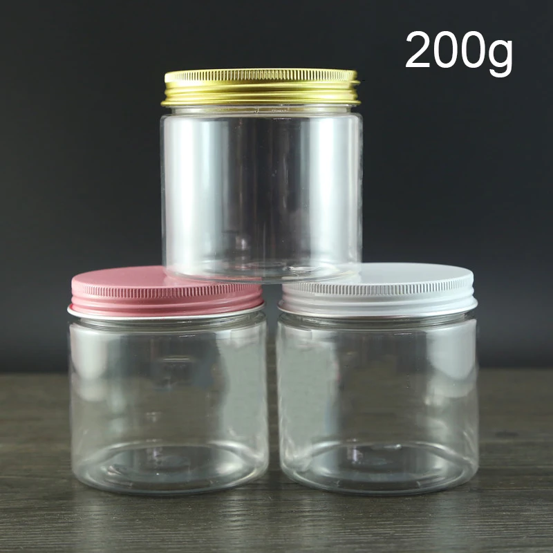 200-グラム空瓶ピルカプセル茶スパイスキャンププラスチック缶ボトル化粧品クリームボディローション詰め替え容器