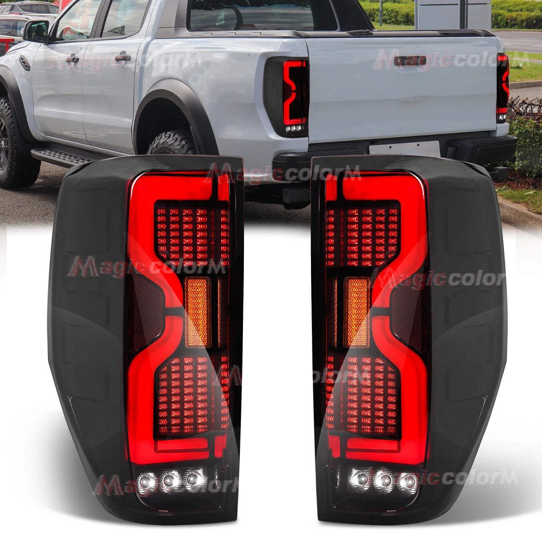 Tail Lamps For Ford Ranger Raptor Wildtrak XLT XLS XL 2019 2020 2021 2022 Turn Signal Lamp Rear Running Brake Reverse Lamp 12V