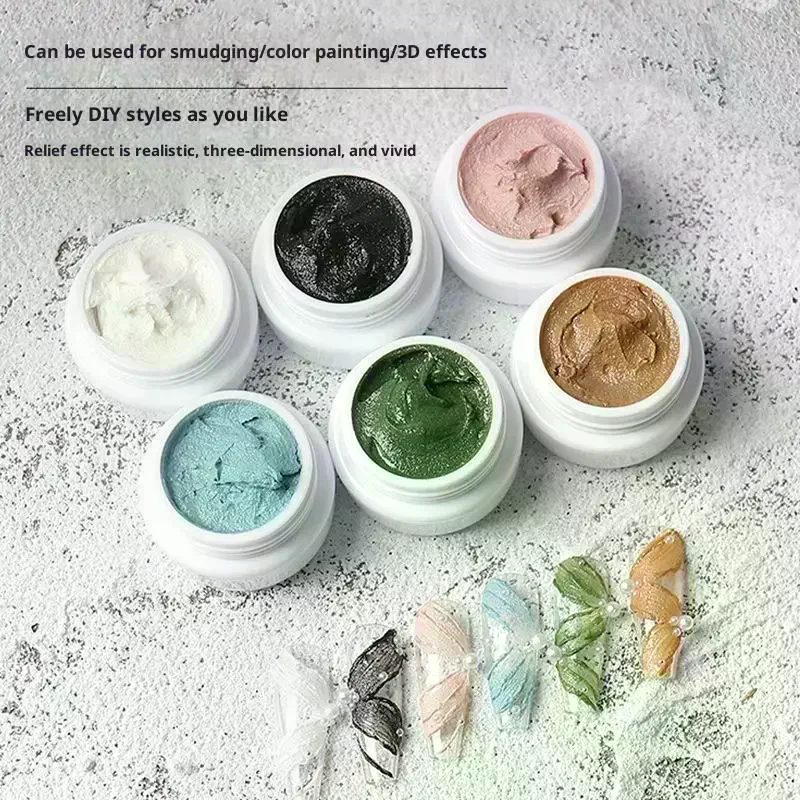 Nail Carving Plaster Gel Drawing Gel Effect 3D Relief Gel Nail Polish Nail Painting Gel Nail Art Gel Lacquer Varnish Nail Art
