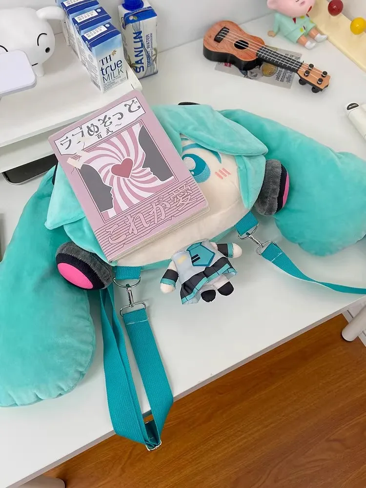 Anime giapponese simpatico cartone animato ragazze a tracolla bambola cartone animato zaino borsa per studenti borsa per cuscino borsa per il dolore serie borsa per bambola di grande capacità
